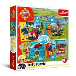 Produktbild: Trefl Feuerwehrmann Sam zur Rettung, 4 in 1 Puzzle (Kinderpuzzle)