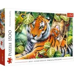 Produktbild: Trefl 916 26159 Zwei EA 1500 Teile, Premium Quality, für Erwachsene und Kinder ab 12 Jahren 1500pcs Two Tigers, Coloured, Zwei Tiger