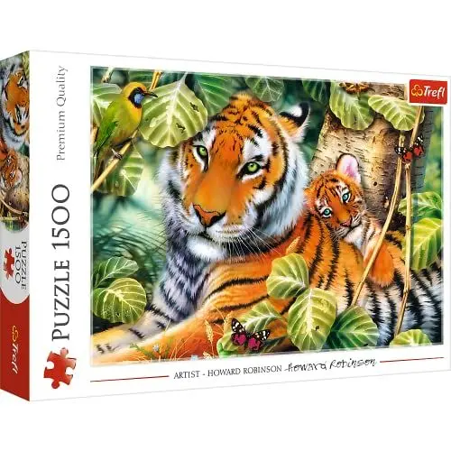Produktbild: Trefl 916 26159 Zwei EA 1500 Teile, Premium Quality, für Erwachsene und Kinder ab 12 Jahren 1500pcs Two Tigers, Coloured, Zwei Tiger