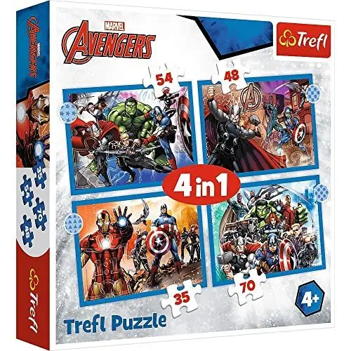 Produktbild: Trefl- Avengers 4 in 1 Puzzle