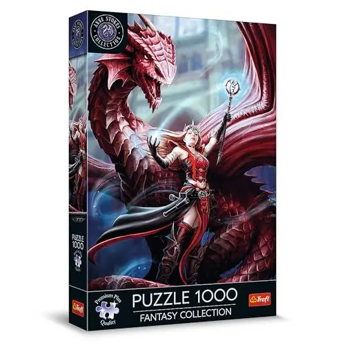 Produktbild: Trefl Premium Plus Quality - Puzzle Fantasy Collection: Scharlachroter Magier - 1000 Elemente, Serie von Bildern aus der Fantasy-Welt, Anne Stokes, für Erwachsene und Kinder ab 12 Jahren