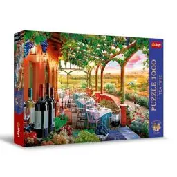 Produktbild: Trefl Premium Plus Quality - Puzzle Tea Time: Italienischer Weingarten - 1000 Elemente, Serie Gemalter Nostalgischer Bilder, Ideale Anpassung der Teile, für Erwachsene und Kinder ab 12 Jahren