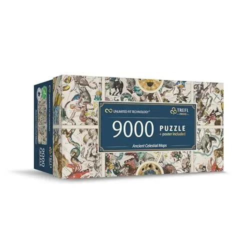 Produktbild: Trefl Prime - Puzzle UFT: Ancient Celestial Maps - 9000 Teile, Großes Puzzle mit Einer Antiken Himmelskarte, Dickster Karton, Bio, EKO, Unterhaltung für Erwachsene und Kinder ab 12 Jahren
