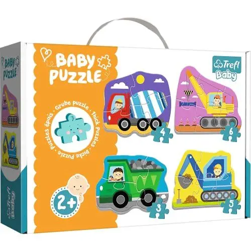 Produktbild: Trefl, Puzzle, Fahrzeuge auf einer Baustelle, von 3 bis 6 Teilen, 4 Sets, Baby Classic, für Kinder ab 2 Jahren