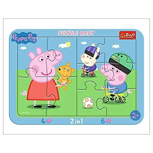 Produktbild: Trefl, Puzzle, Rahmenpuzzle mit Unterlage, 10 Teile, Peppa Pig, für Kinder ab 2 Jahren