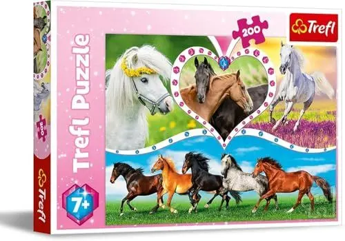 Produktbild: Trefl, Puzzle, Schöne Pferde, 200 Teile, für Kinder ab 7 Jahren