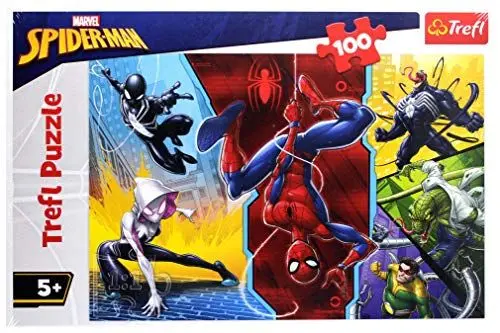 Produktbild: Trefl, Puzzle, Verkehrt herum, Marvel Spiderman, 100 Teile, für Kinder ab 5 Jahren