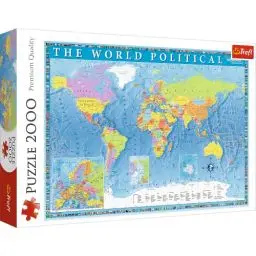 Produktbild: Trefl, Puzzle, Politische Weltkarte, 2000 Teile, für Kinder ab 12 Jahren, farbig, 27099