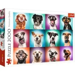 Produktbild: Trefl TR27119 Lustige Hundeportraits II 2000 Teile, Premium Quality, für Erwachsene und Kinder ab 12 Jahren Puzzle, Farbig
