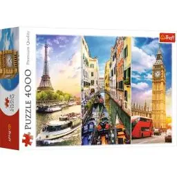 Produktbild: Trefl TR45009 Reise durch Europa 4000 Teile, Premium Quality, für Erwachsene und Kinder ab 15 Jahren Puzzle, Farbig