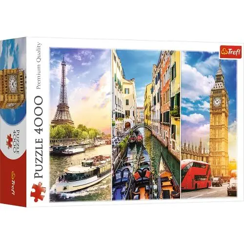 Produktbild: Trefl TR45009 Reise durch Europa 4000 Teile, Premium Quality, für Erwachsene und Kinder ab 15 Jahren Puzzle, Farbig