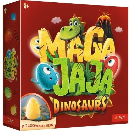Produktbild: Trefl - Magajaja Dinosaurs - Familien-Brettspiel,leuchtende elektrische Eier und magnetische Spielsteine,prähistorische Welt der Dinosaurier,innovatives Spiel für Erwachsene Kinder ab 6 Jahren,02413
