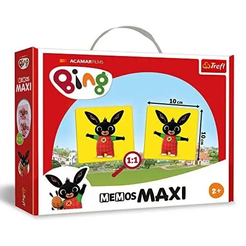 Produktbild: Trefl - Memos Maxi Bing - Lernspiel für die Jüngsten, Bilderpaare Finden, klassisches Gedächtnisspiel mit Bing Märchenfiguren, für Kinder ab 2 Jahren
