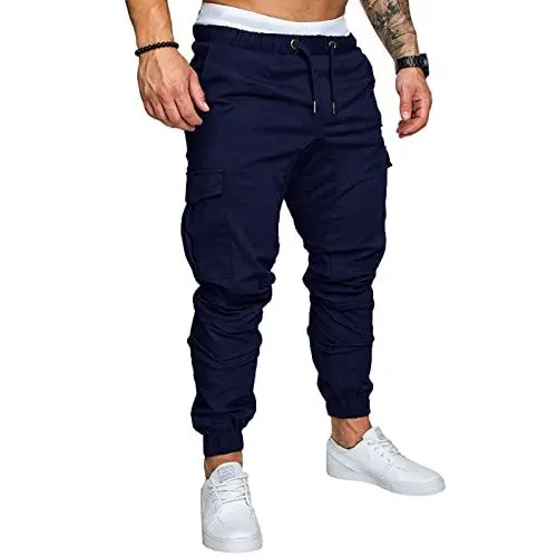 Produktbild: Trekking Hose Wanderhose Gefüttert Herren Work Trousers Jagdbekleidung Herren Cargo Jogger Herren Wandern Sicherheitshose Herren Schnittschutzhose Marine XXL