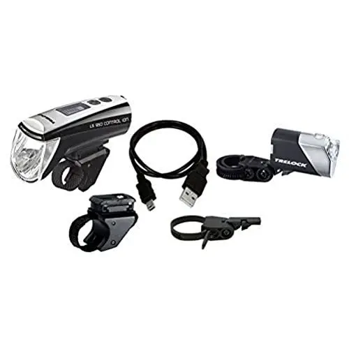Produktbild: Trelock 8004522 Unisex – Erwachsene Batteriebeleuchtungsset LS 950/720 schwarz, 10 x 5 x 3 cm