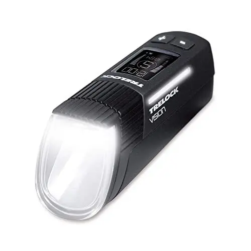 Produktbild: TRELOCK LS 760 I-Go Vision – Fahrradlicht 100 Lux – USB Aufladbar – LED Fahrradlampe mit 5 Lichtmodi – 120 m Sichtweite, Schwarz