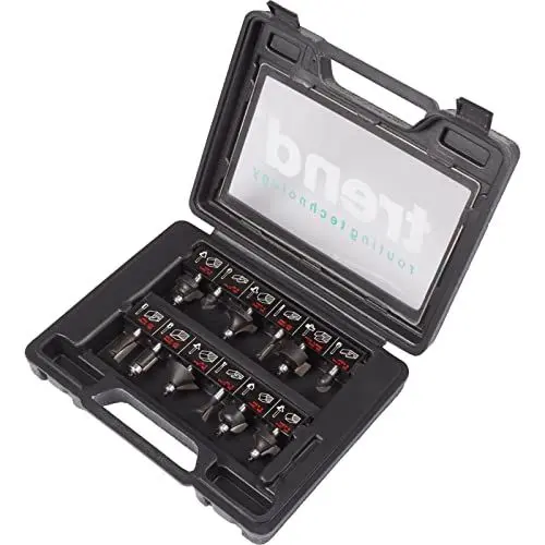 Produktbild: Trend 12-teiliges Fräser-Starter-Set, 8 mm Schaft, Hartmetallbestückt, Mit Aufbewahrungskoffer, SET/SS8X8MMTC
