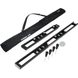 Produktbild: Trend Scharnierlehre Skeleton zweiteilig im Etui zum Einsetzen von Scharnieren in Holztüren und Rahmen mit Tauchfräse, H/JIG/C