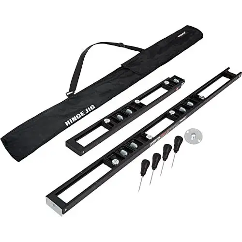 Produktbild: Trend Scharnierlehre Skeleton zweiteilig im Etui zum Einsetzen von Scharnieren in Holztüren und Rahmen mit Tauchfräse, H/JIG/C