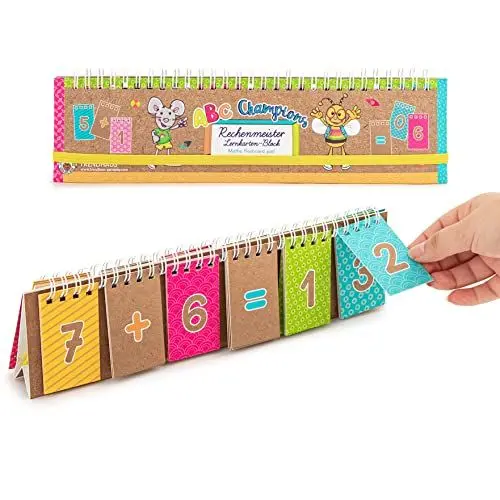 Produktbild: TRENDHAUS 956484 ABC Champions Rechenmeister, Lernkarten-Block zum Rechnen Lernen, Kleines Geschenk zum Schulanfang