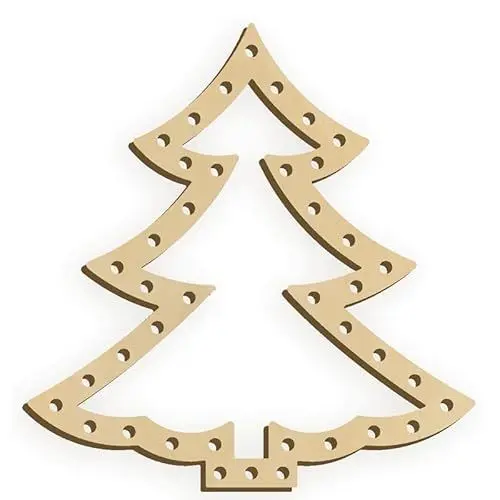 Produktbild: trendmarkt24 Flechtmotiv Tanne aus Holz, ca. 11 cm