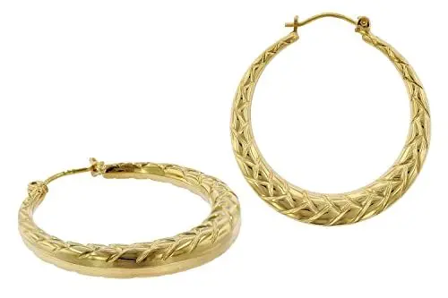Produktbild: trendor Creolen Ohrringe 333 Gold 8 Karat 28 mm eleganter Ohrschmuck für Damen, zauberhafte Creolen aus Echtgold, zeitlose Geschenkidee für Frauen, 75788