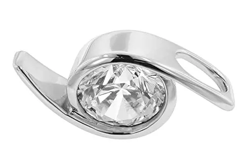 Produktbild: trendor Silber Anhänger mit großem Stein zeitloser Silberschmuck für Damen, eleganter Silberanhänger für modische Frauen, Geschenkidee aus Sterlingsilber, 81224