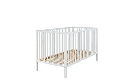 Produktbild: trendteam smart living - Babybett Kinderbett - Babyzimmer - Universal - Aufbaumaß (BxHxT) 144 x 84 x 78 cm - Farbe Weiß - 110162001