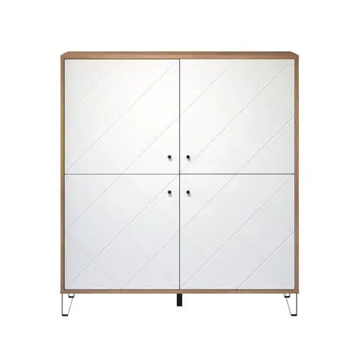 Produktbild: trendteam smart living - Highboard Schrank - Wohnzimmer - Touch - Aufbaumaß (BxHxT) 123 x 136 x 40 cm - Farbe Artisan Eiche mit Weiß - 210286207