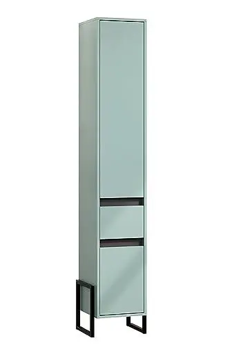 Produktbild: trendteam smart living - Hochschrank Schrank - Badezimmer - Matix - Aufbaumaß (B x H x T) 36 x 190 x 35 cm - Farbe Dusk Blue - 223910331