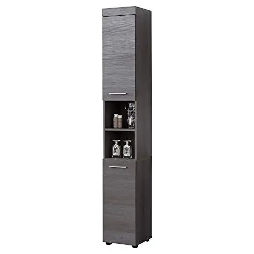 Produktbild: trendteam smart living - Hochschrank Schrank - Badezimmer - Runner - Aufbaumaß (BxHxT) 30 x 190 x 31 cm - Farbe Sardegna Rauchsilber - 158110121