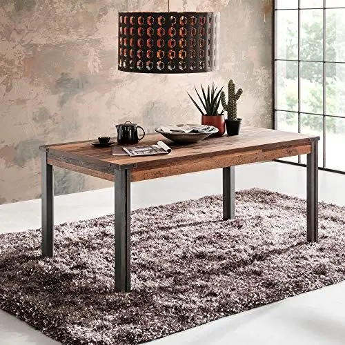 Produktbild: trendteam smart living - Küchentisch Esstisch - Wohnzimmer - Prime - Aufbaumaß (BxHxT) 160 x 77 x 90 cm - Farbe Old Wood mit Matera - 186816223