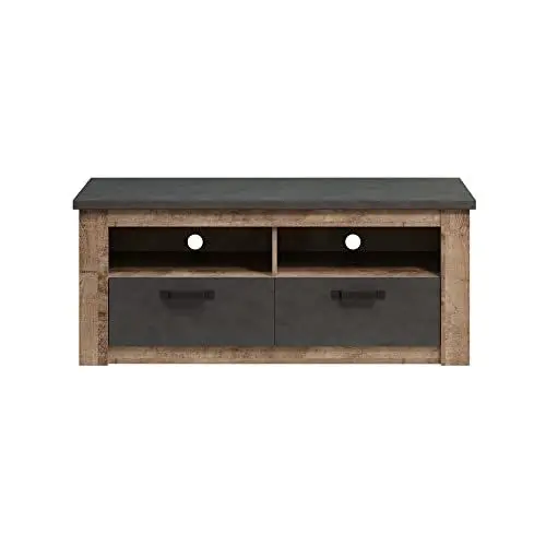 Produktbild: trendteam smart living - Lowboard Fernsehschrank Fernsehtisch - Wohnzimmer - Georgia - Aufbaumaß (BxHxT) 139 x 58 x 48 cm - Farbe Tabak Eiche mit Matera - 173531448