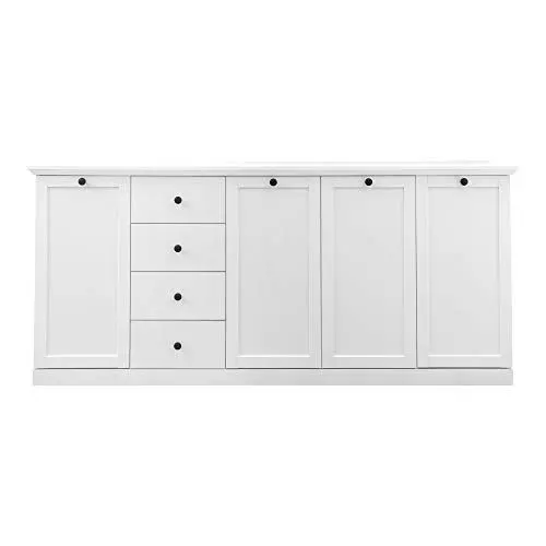 Produktbild: trendteam smart living - Sideboard Kommode Schrank - Wohnzimmer - Baxter - Aufbaumaß (BxHxT) 195 x 88 x 41 cm - Farbe Weiß - 186087601