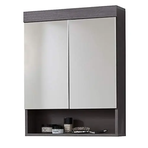 Produktbild: trendteam smart living - Spiegelschrank Spiegel - Badezimmer - Runner - Aufbaumaß (BxHxT) 58 x 75 x 18 cm - Farbe Sardegna Rauchsilber - 158150121