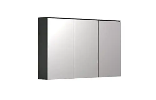 Produktbild: trendteam smart living - Spiegelschrank Spiegel - Badezimmer - Synnax - Aufbaumaß (BxHxT) 120 x 70 x 17 cm - Farbe Anthrazit mit Coast Evoke Eiche - 213440532