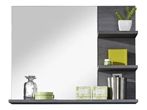 Produktbild: trendteam smart living - Wandspiegel Spiegel - Badezimmer - Miami - Aufbaumaß (BxHxT) 72 x 57 x 20 cm - Farbe Grau - 125940121