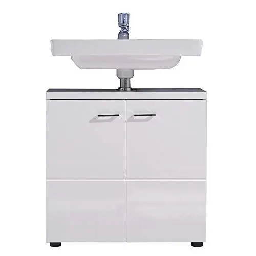Produktbild: trendteam smart living - Waschbeckenunterschrank Unterschrank - Badezimmer - Nightlife - Aufbaumaß (BxHxT) 65 x 63 x 35 cm - Farbe Weiß - 132030101