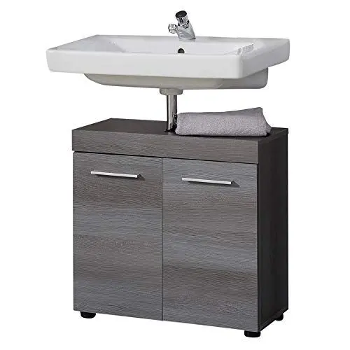 Produktbild: trendteam smart living - Waschbeckenunterschrank Unterschrank - Badezimmer - Runner - Aufbaumaß (BxHxT) 58 x 57 x 31 cm - Farbe Sardegna Rauchsilber - 158130121