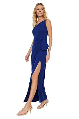 Produktbild: TRENDYOL Damen Detailliertes Abendkleid Und Abschlusskleid Formal Night Out Dress, Royal Blue, 40 EU