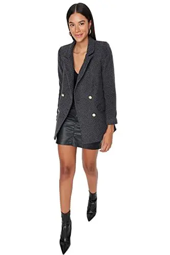 Produktbild: TRENDYOL Damen Trendyol Regular standaard effen geweven blazer voor dames Coat, Schwarz, 36 EU