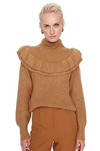 Produktbild: Trendyol Damen Twoaw22kz0018 Sweatshirt, braun, Large