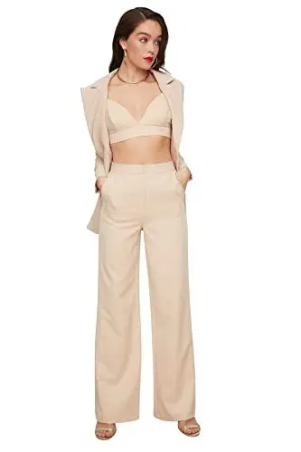 Produktbild: Trendyol Damen Women Normal Waist Wide Leg Trousers Hose, Rock, 42