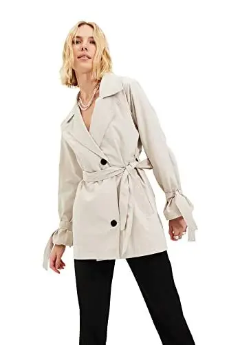 Produktbild: Trendyol, grauer gewölbter Midi-Trenchcoat, grau, 40