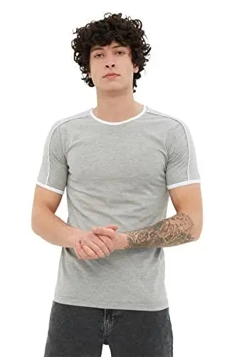 Produktbild: Trendyol-graues männliches slimisches Fit-T-Shirt, grau,