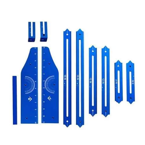 Produktbild: Treppenstufen-Schablonenwerkzeug aus Aluminiumlegierung, Messlehre, Verstellbare Vorrichtung für Layout-Projekte, Heimtreppen-Renovierungswerkzeug, Praktische Linealmarkierungen