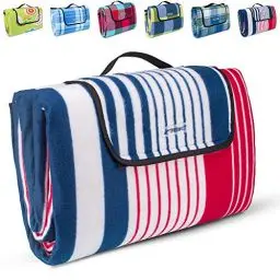 Produktbild: TRESKO XXL 200 x 200 cm Picknickdecke Acryl Wasserdicht | Campingdecke für Outdoor mit Tragegriff | Wärmeisoliert & Weich PNDKE41