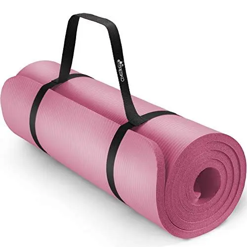 Produktbild: TRESKO Yogamatte Phthalatfrei - Gymnastikmatte rutschfest, extra dicke Pilatesmatte Fitnessmatte mit Tragegurt, 185 x 60 x 1,5cm