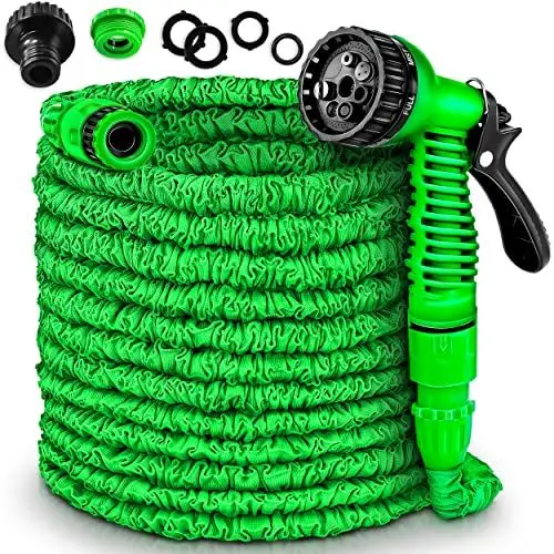 Produktbild: TRESKO® flexiSchlauch - Flexibler Gartenschlauch Wasserschlauch dehnbar Flexi Wonder (60m)