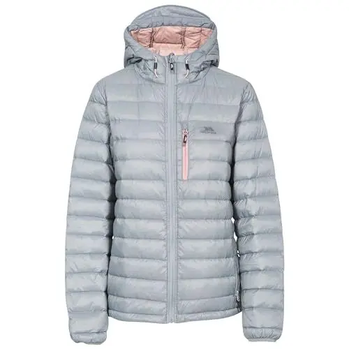 Produktbild: Trespass Arabel, Platinum, M, Ultraleichte Warme Kompakt Zusammenfaltbare Daunenjacke 80% Daunen für Damen, Grau, Medium